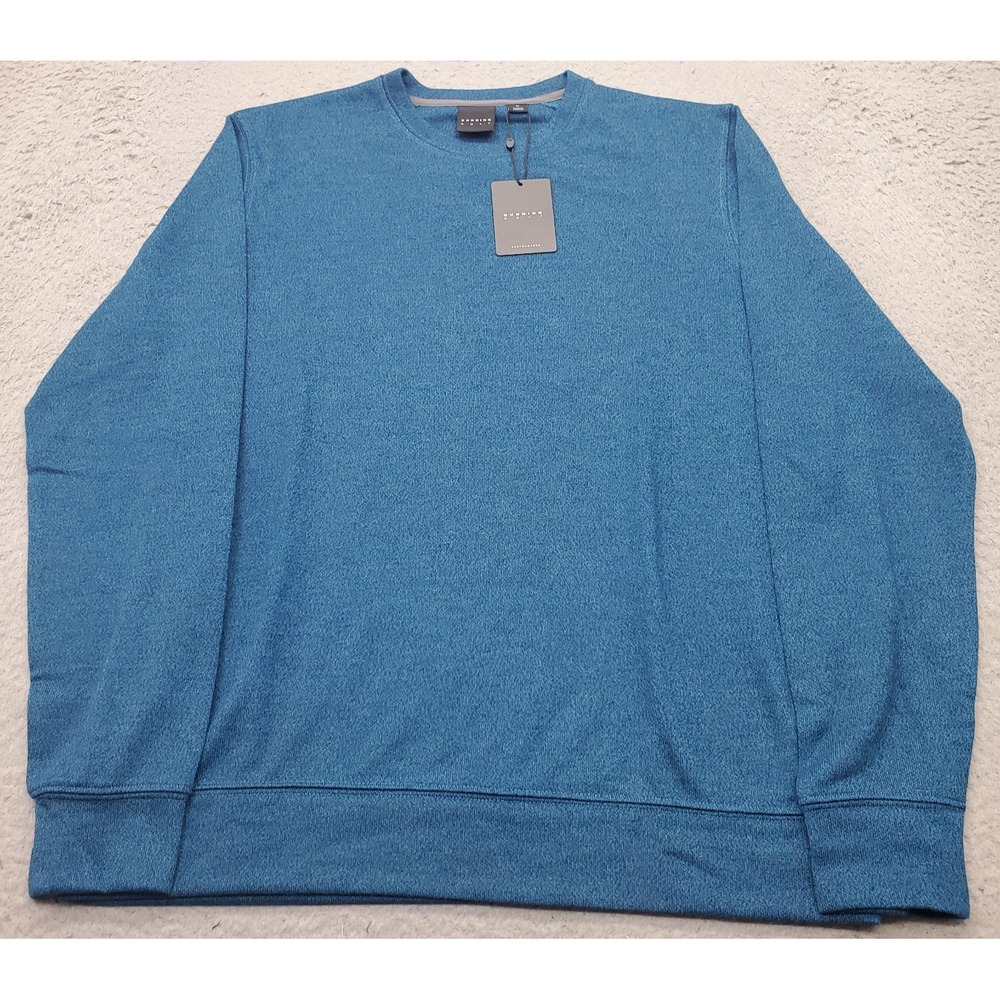 Dunning Golf Sweatshirt Mens Medium Blue Performance Stretch Quick Dry D7F23K554
